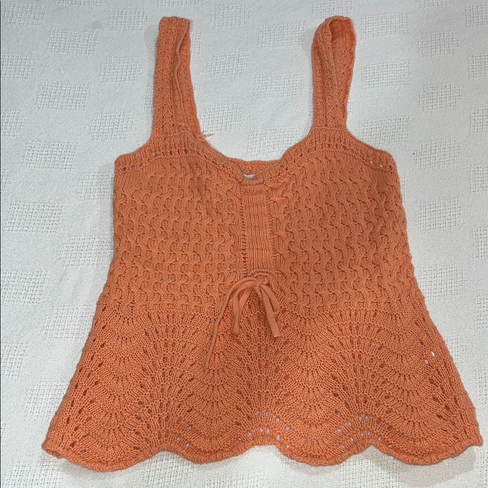 Sincerely Jules Orange Knit Tank Top